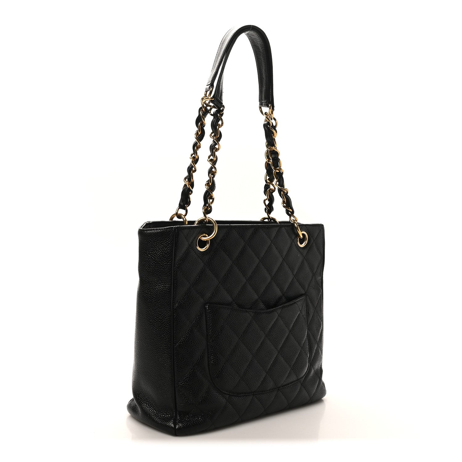 Chanel Caviar Quilted Petit Shopping Tote PST Black 3 of 10