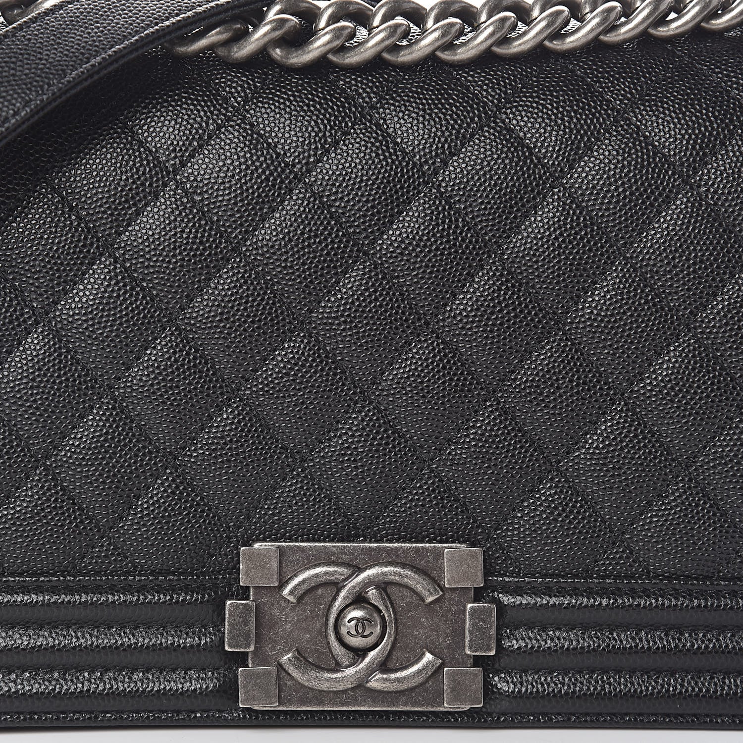 Chanel Caviar Quilted Medium Boy Flap Black 8 of 12