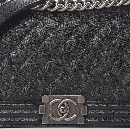 Chanel Caviar Quilted Medium Boy Flap Black 8 of 12