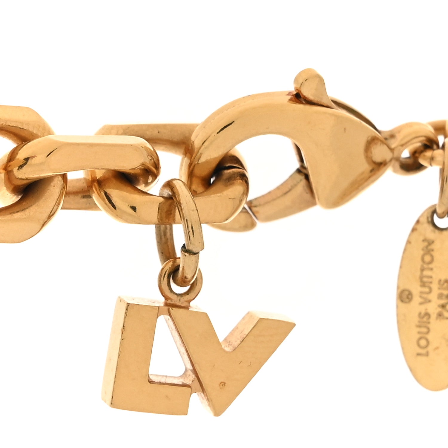 Louis Vuitton Monogram Hide and Seek Necklace Gold Black 4 of 7