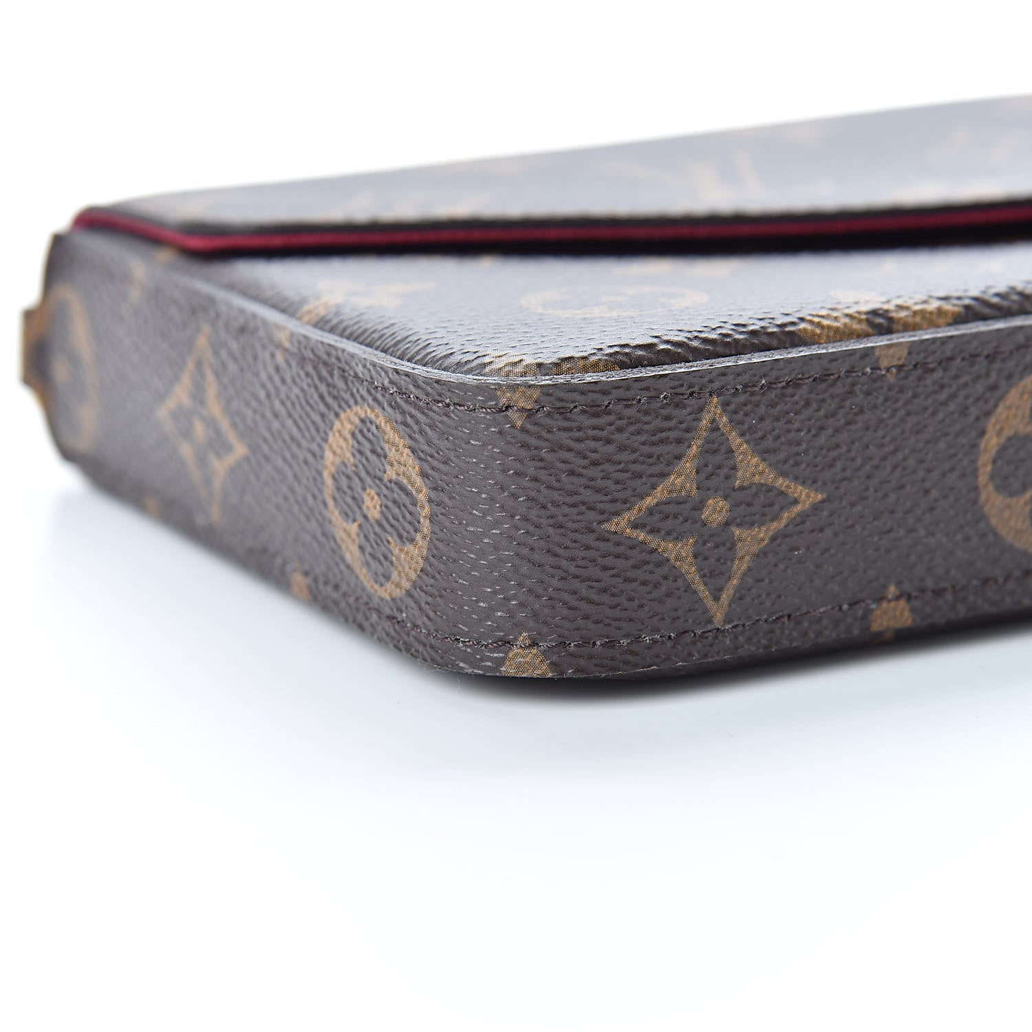 Louis Vuitton Monogram Pochette Felicie Chain Wallet Fuchsia 10 of 13