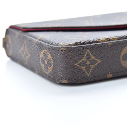 Louis Vuitton Monogram Pochette Felicie Chain Wallet Fuchsia 10 of 13