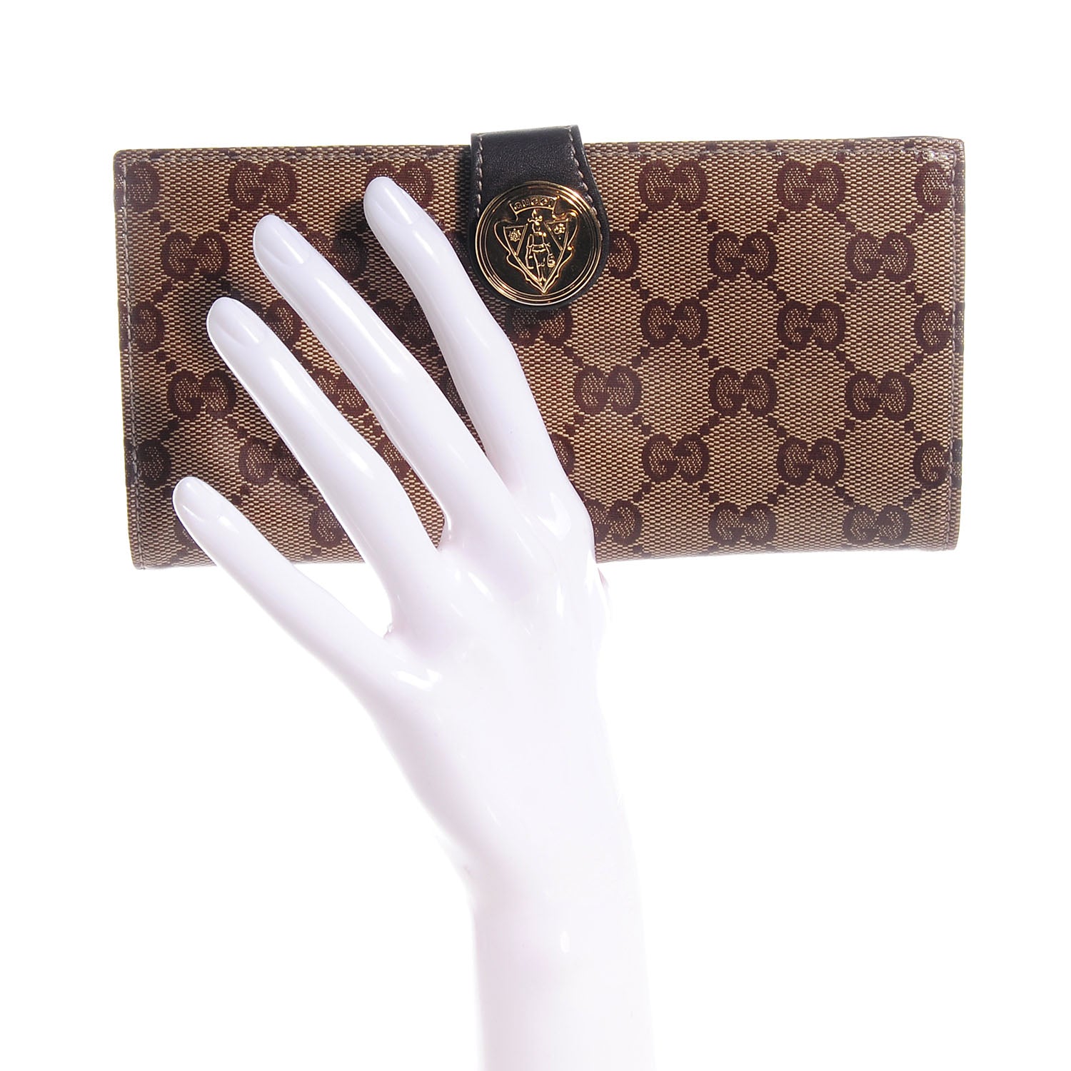 Gucci Crystal Monogram Hysteria Wallet Brown 2 of 7