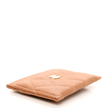 Chanel Caviar Quilted Card Holder Dark Beige 4 of 9