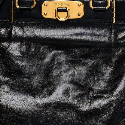 Prada Glace Calf Tote Black 7 of 11