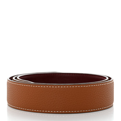 Hermes Togo Swift 32mm Belt Strap 80 Gold Rouge H 3 of 8