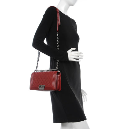 Chanel Lambskin Quilted Medium Boy Flap Red 2 of 8
