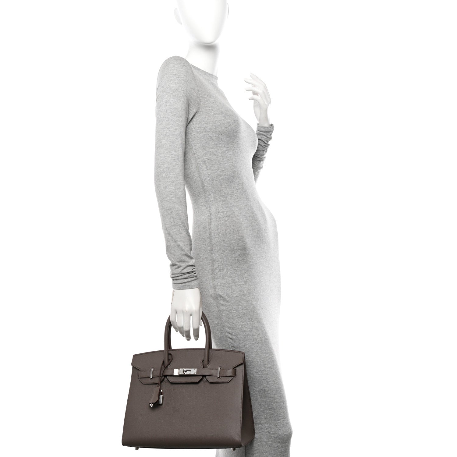 Hermes Epsom Birkin Sellier 30 Etain 2 of 11
