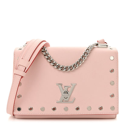 Louis Vuitton Soft Calfskin Lockme II Chain Rivets BB Rose Ballerine 1 of 9