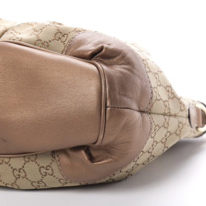 Gucci Monogram Medium Sukey Top Handle Bag Beige Bronze 10 of 12