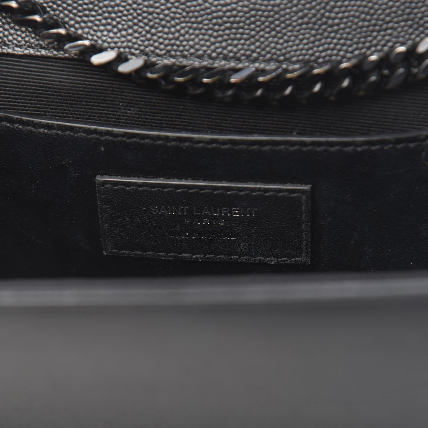 Grain De Poudre Medium Classic Monogram Kate Satchel Black