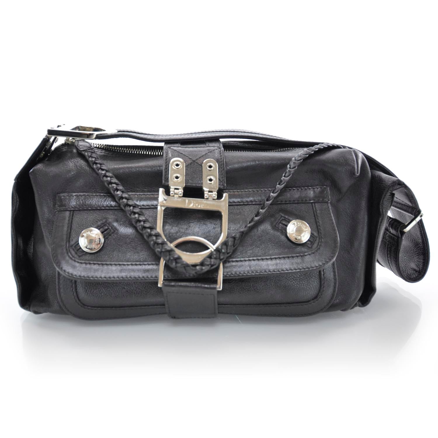 Christian Dior Leather East West Flight Bag Black 1 of 7