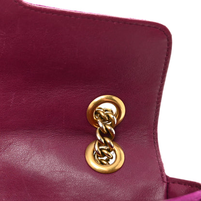 Gucci Velvet Matelasse Small GG Marmont Shoulder Bag Fuchsia Violet Cyclamen 11 of 13