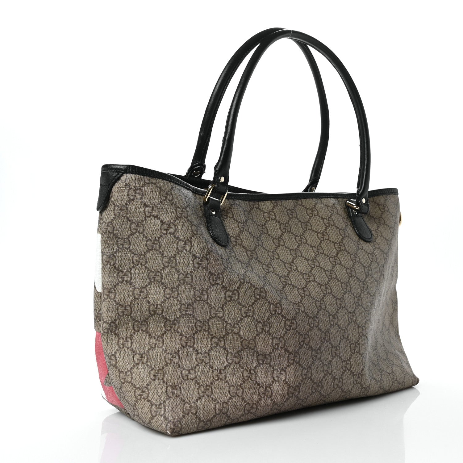 Gucci GG Plus Monogram Medium Italy Flag Unicef Tote Green 2 of 11