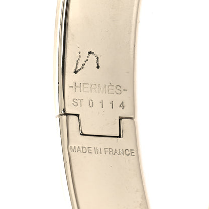 Hermes Enamel Narrow Clic Clac H Bracelet PM Curcuma White 5 of 5