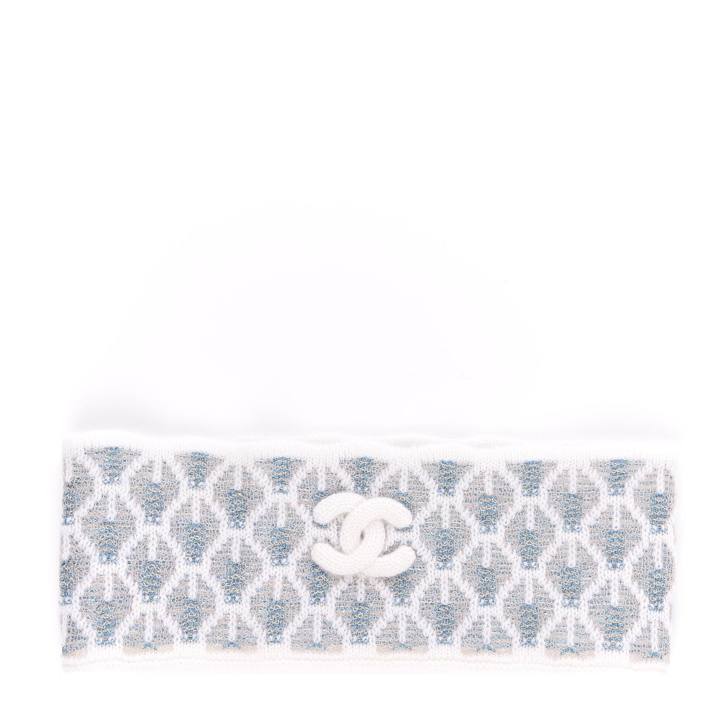 Metallic Cashmere CC Headband Cream Blue