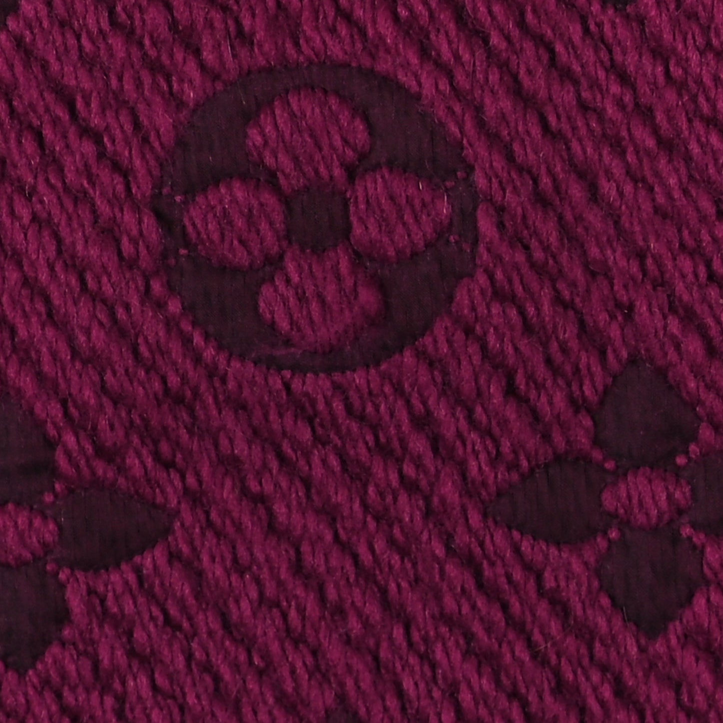 Wool Silk Logomania Scarf Cherry