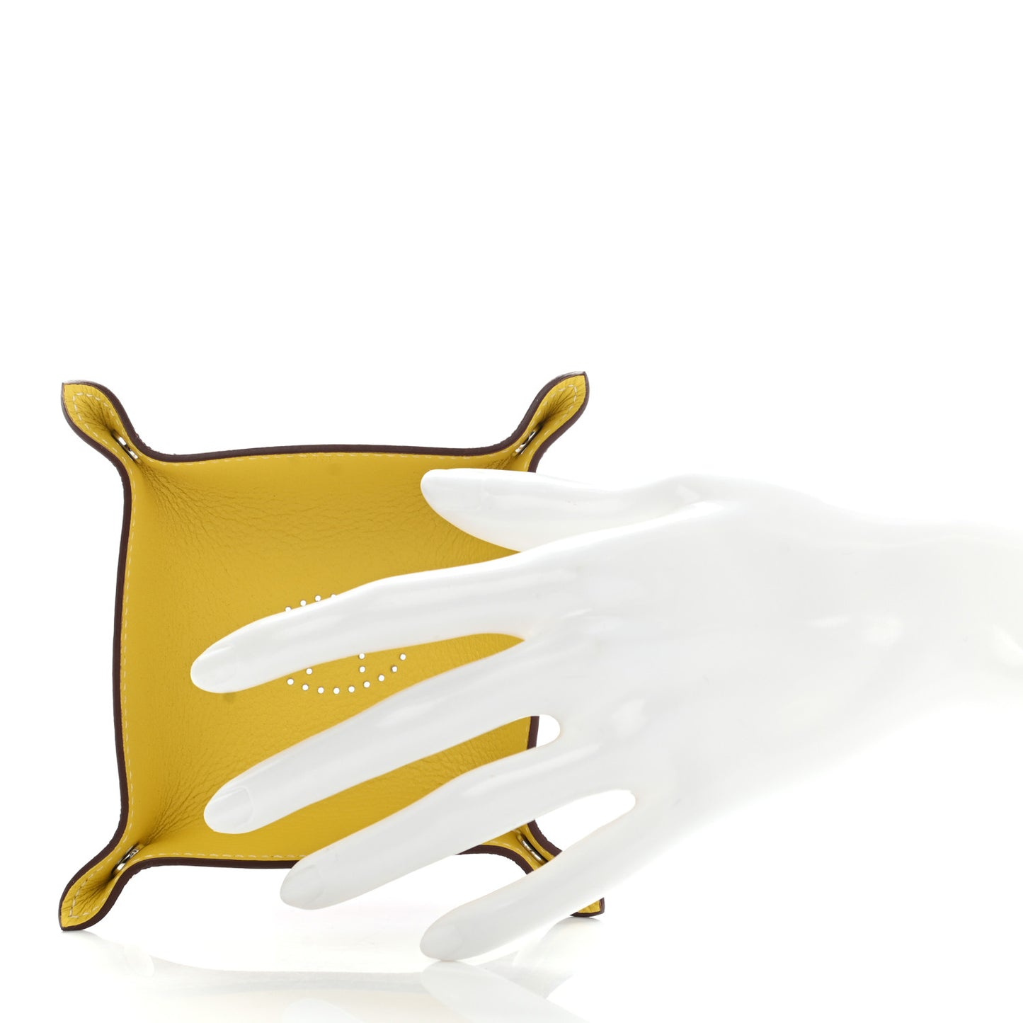 Taurillon Clemence Mini Mises et Relances Change Tray Jaune Fauve
