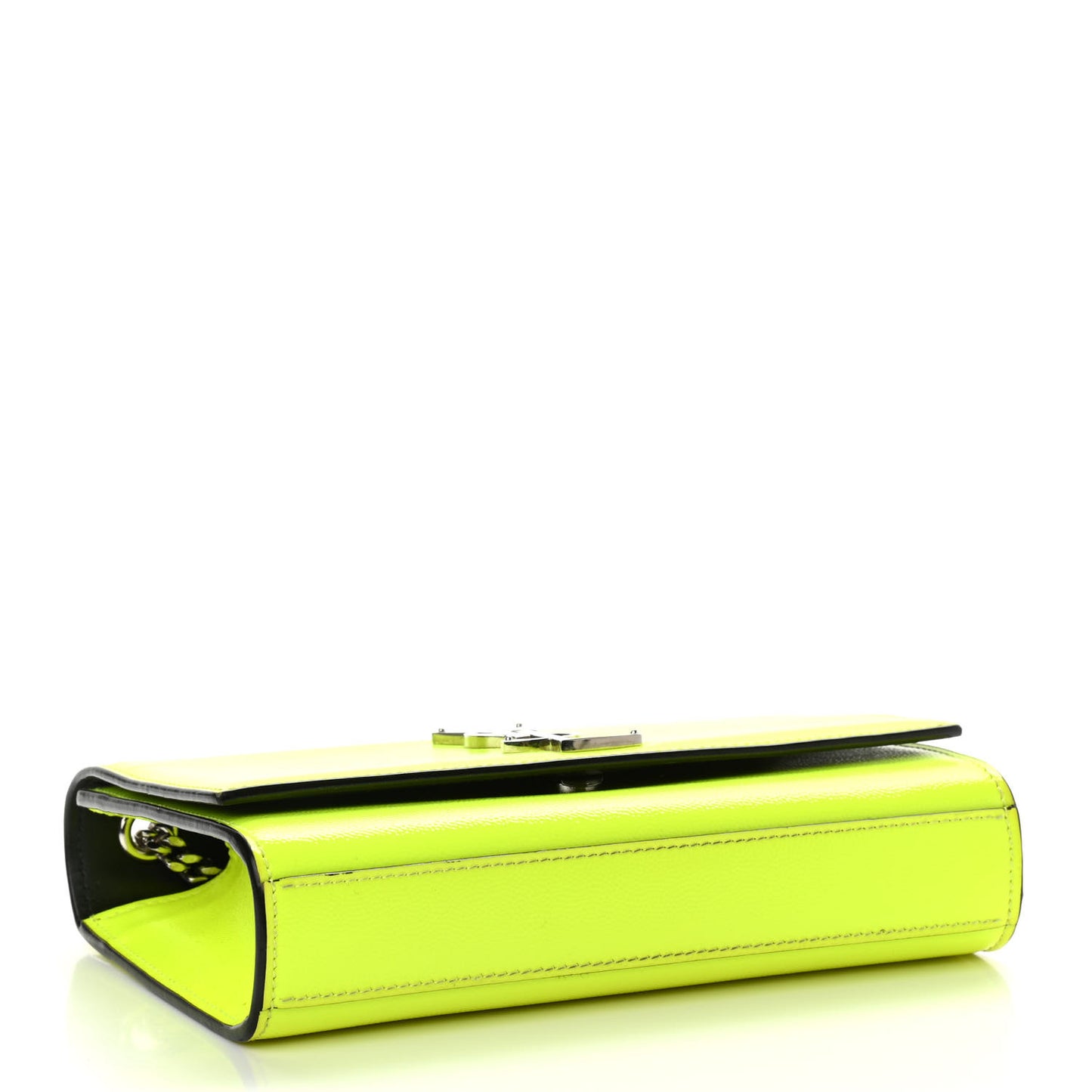 Patent Grain de Poudre Small Monogram Kate Satchel Neon Yellow
