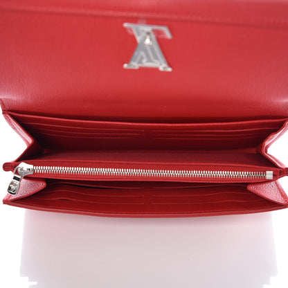 Louis Vuitton Calfskin Lockme II Wallet Rubis 5 of 8