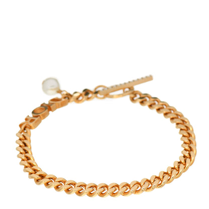 Christian Dior Metal Crystal Pearl Dio(r)evolution Bracelet Gold 3 of 4