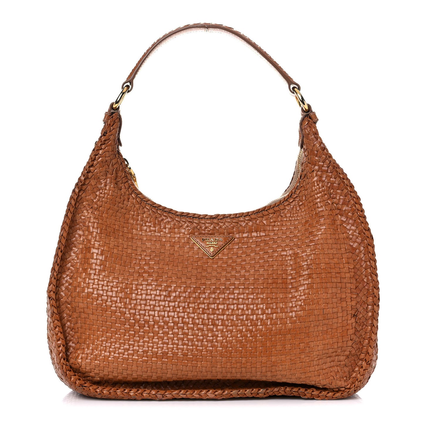 Goatskin Woven Hobo Nudo