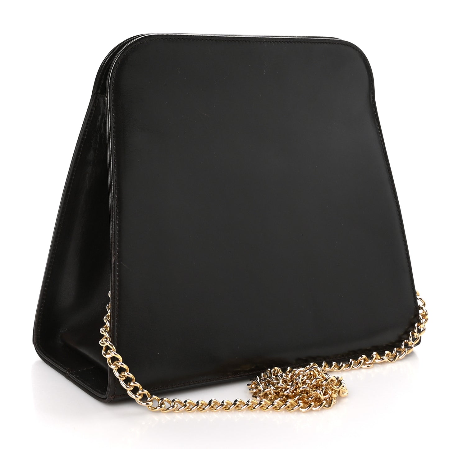 Calfskin Diana Clutch Brown