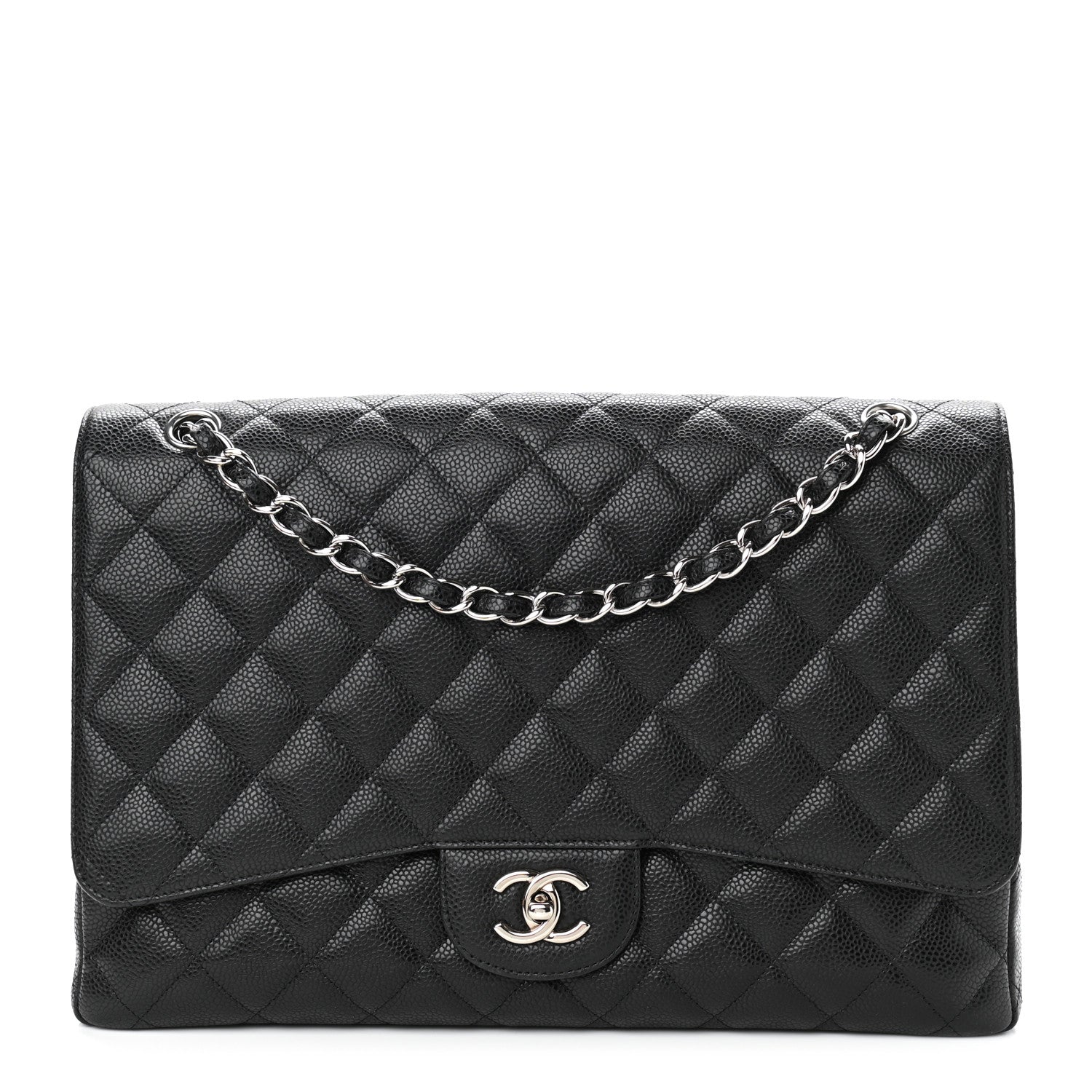 Chanel Caviar Quilted Maxi Single Flap Black 1 of 10