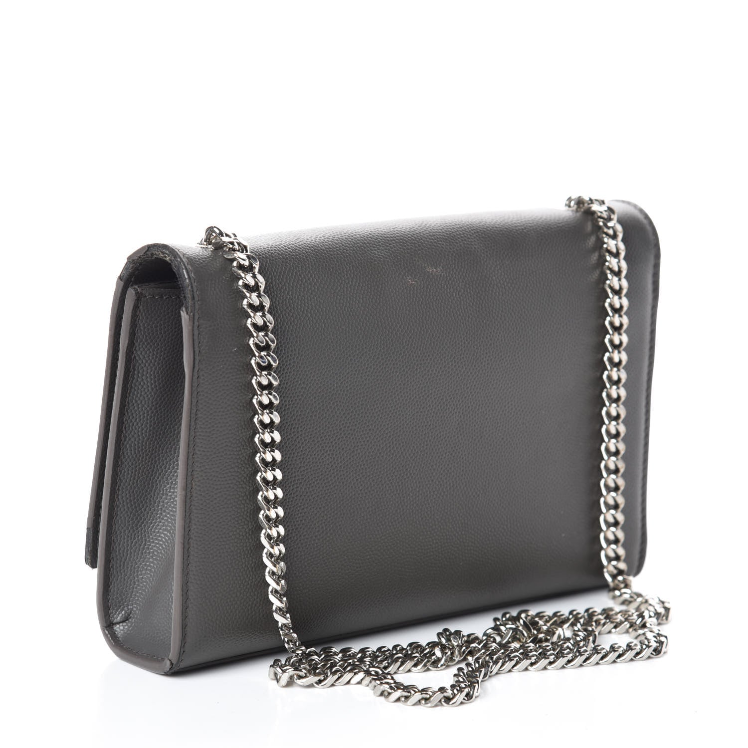 Saint Laurent Grain De Poudre Small Monogram Kate Satchel Storm 3 of 10