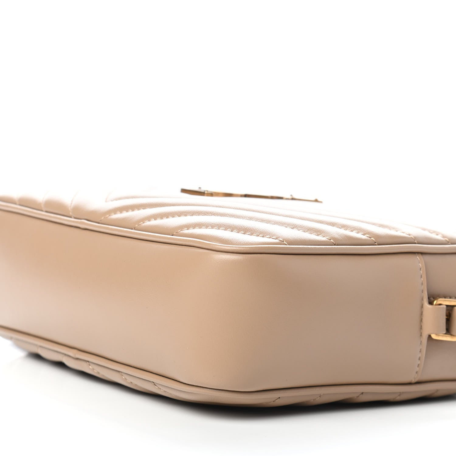 Saint Laurent Calfskin Matelasse Monogram Lou Camera Bag Dark Latte 6 of 8