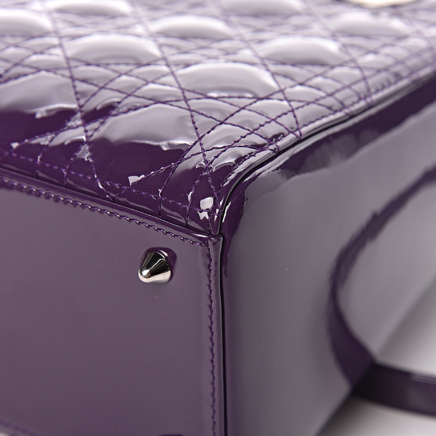 Patent Cannage Medium Lady Dior Purple