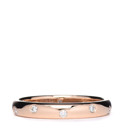 Tiffany 18K Rose Gold Diamond 3mm Etoile Band Ring 52 6 1 of 4
