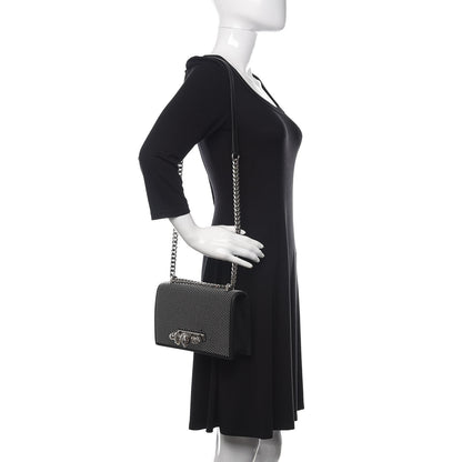 Alexander McQueen Calfskin Studded Knuckle Crossbody Bag Black 1 of 10