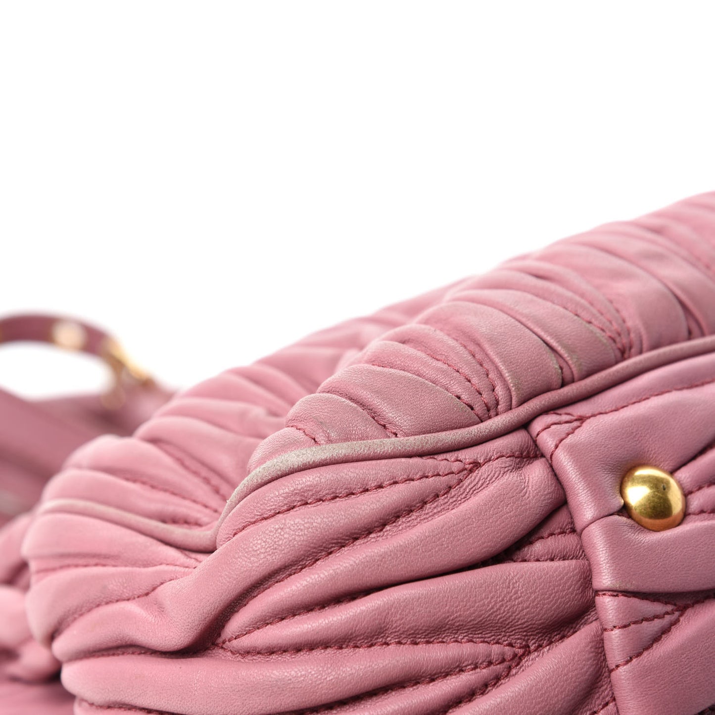 Nappa Matelasse Top Handle Bowler Rosa