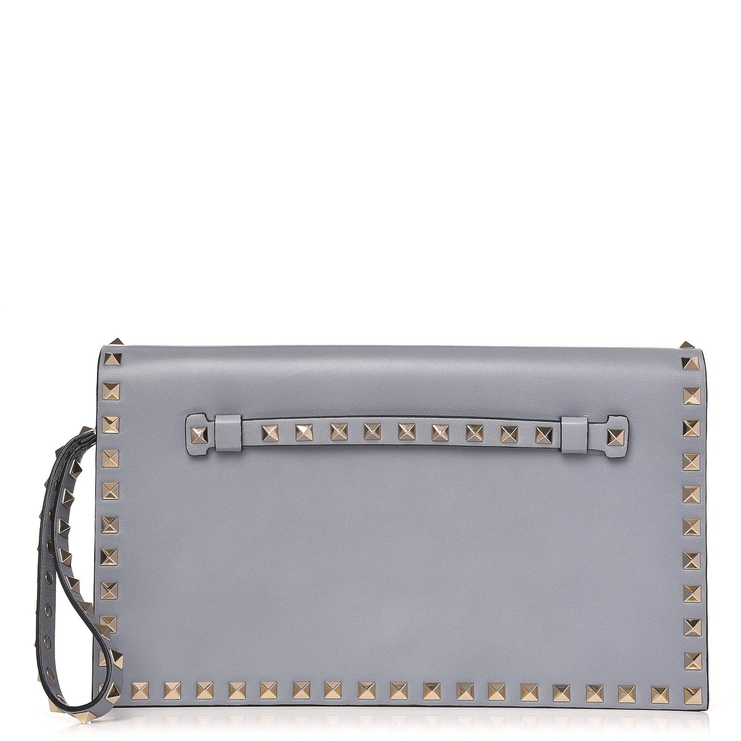 Nappa Rockstud Wristlet Clutch London Stone