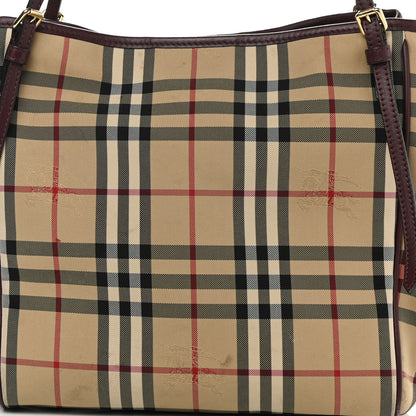 Burberry House Check Small Canterbury Tote Burgundy 9 of 13