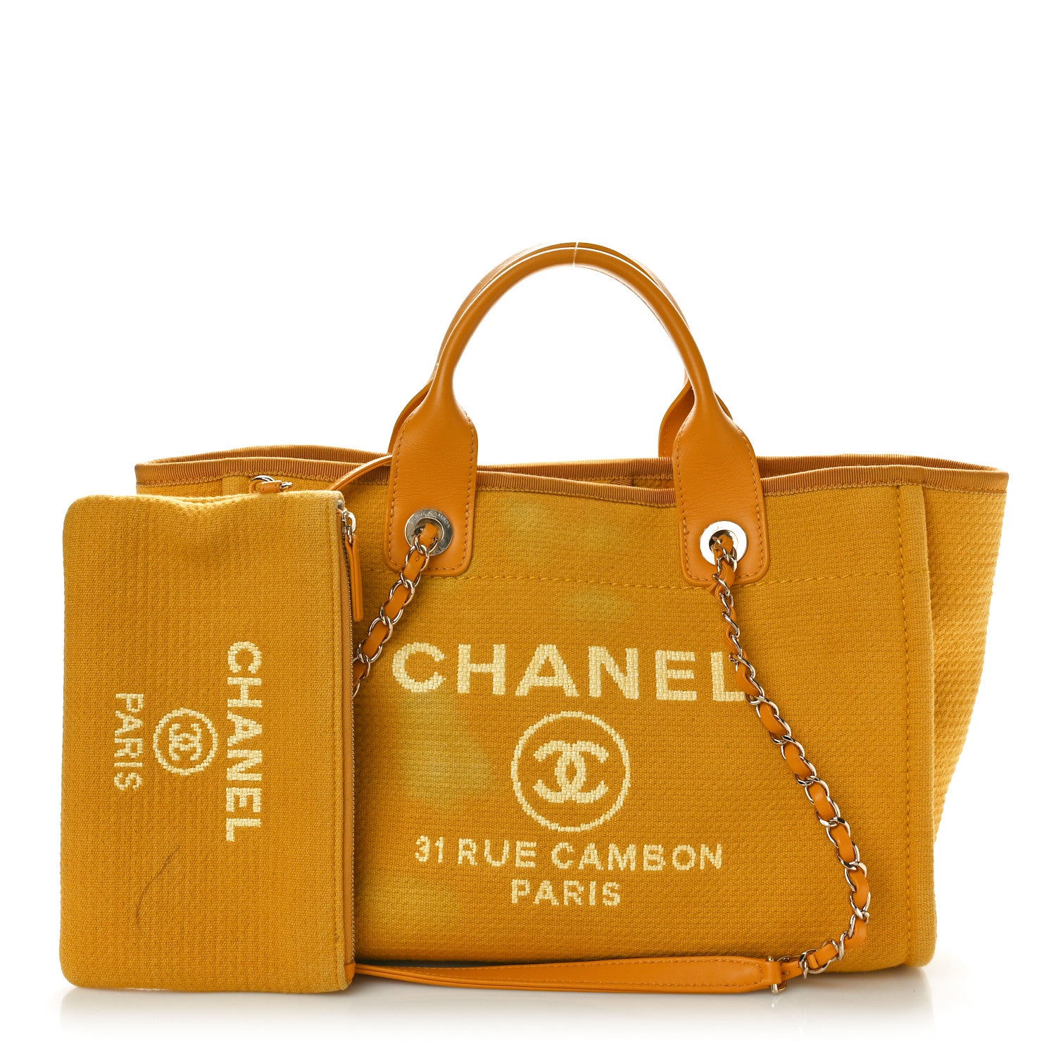 Chanel Mixed Fibers Small Deauville Tote Yellow 1533726 – FASHIONPHILE