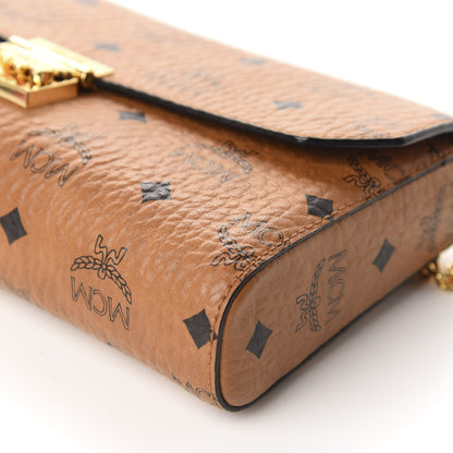 MCM Visetos Small Millie Crossbody Bag Cognac 7 of 9