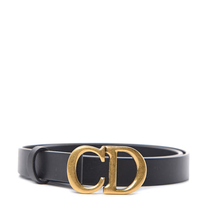 Christian Dior Calfskin Saddle Belt 80 Black 1 of 6