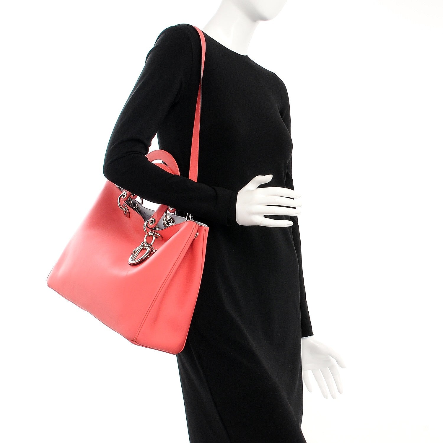 Christian Dior Smooth Calfskin Large Diorissimo Tote Light Coral 2 of 13