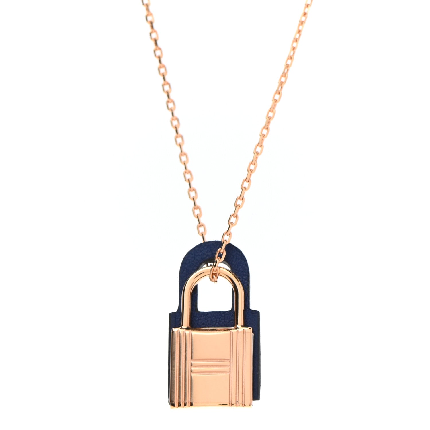 Hermes Swift Small O'Kelly Pendant Necklace Deep Blue 3 of 8