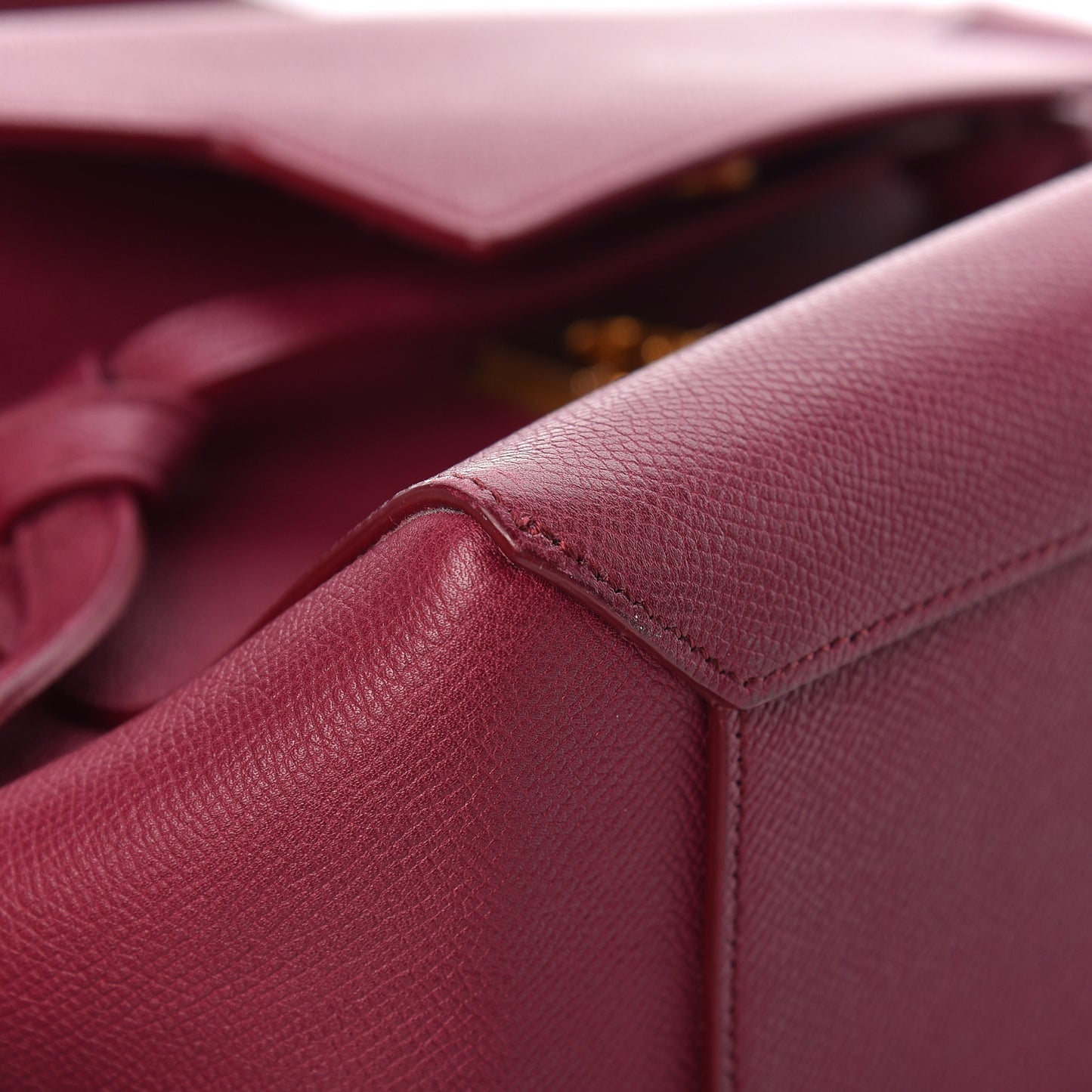 Grained Calfskin Micro Belt Bag Plum