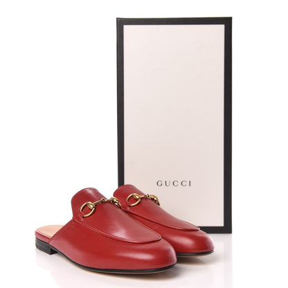 Gucci Malaga Kid Womens Princetown Slippers 35.5 Hibiscus Red 8 of 8