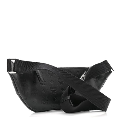 MCM Calfskin Ottomar Monogram Fursten Belt Bag Black 3 of 10