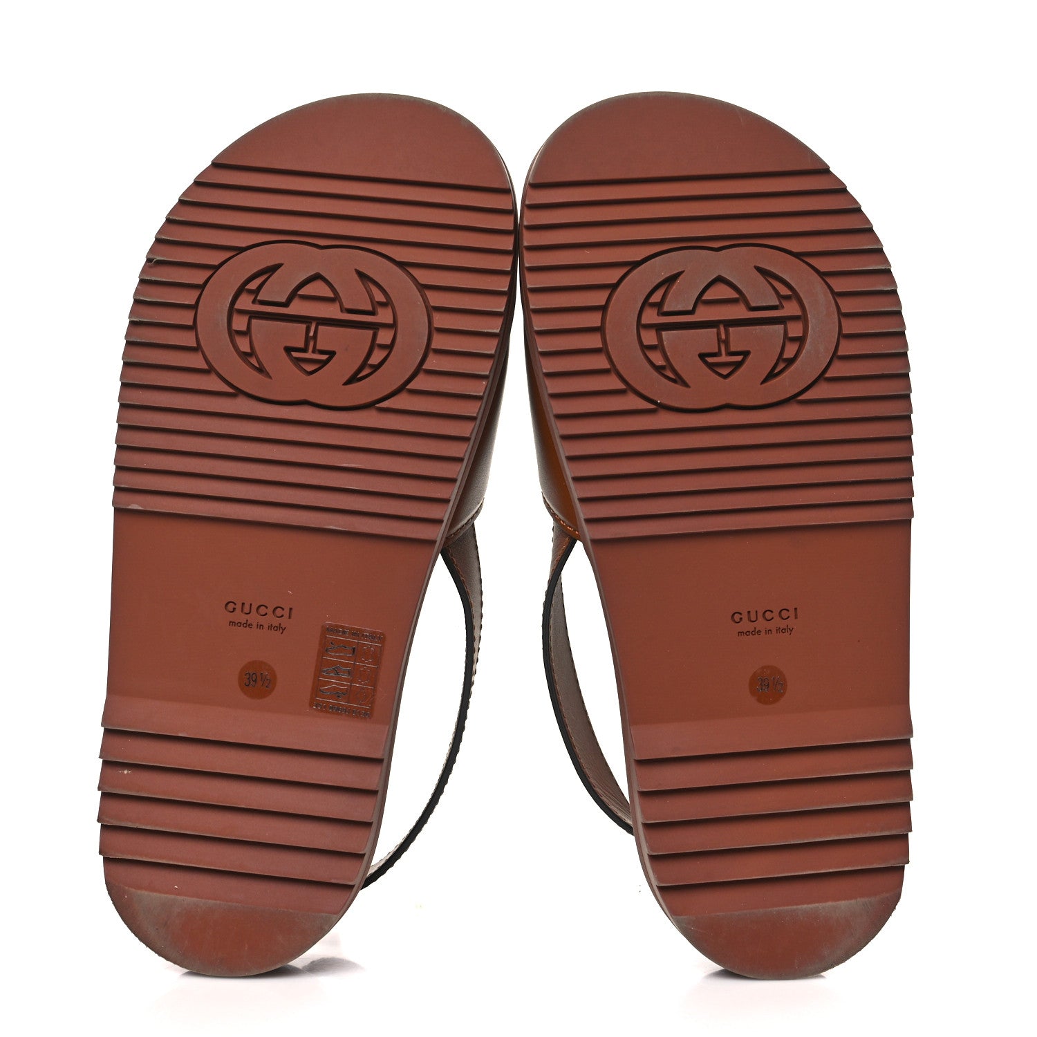 Gucci Calfskin Interlocking G Slingback Sandals 39.5 5 of 7