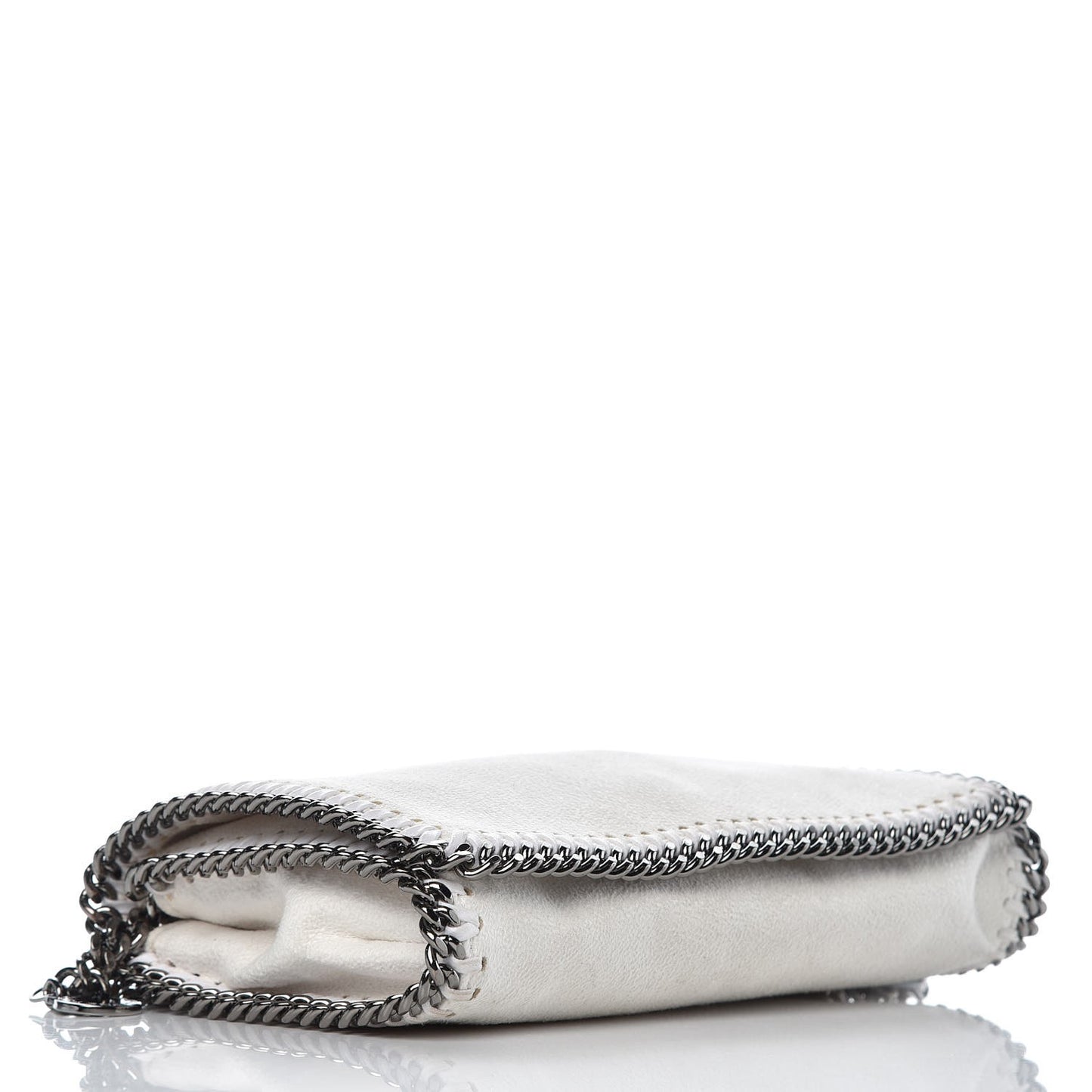 Shaggy Deer Falabella Fold Over Clutch Chalk