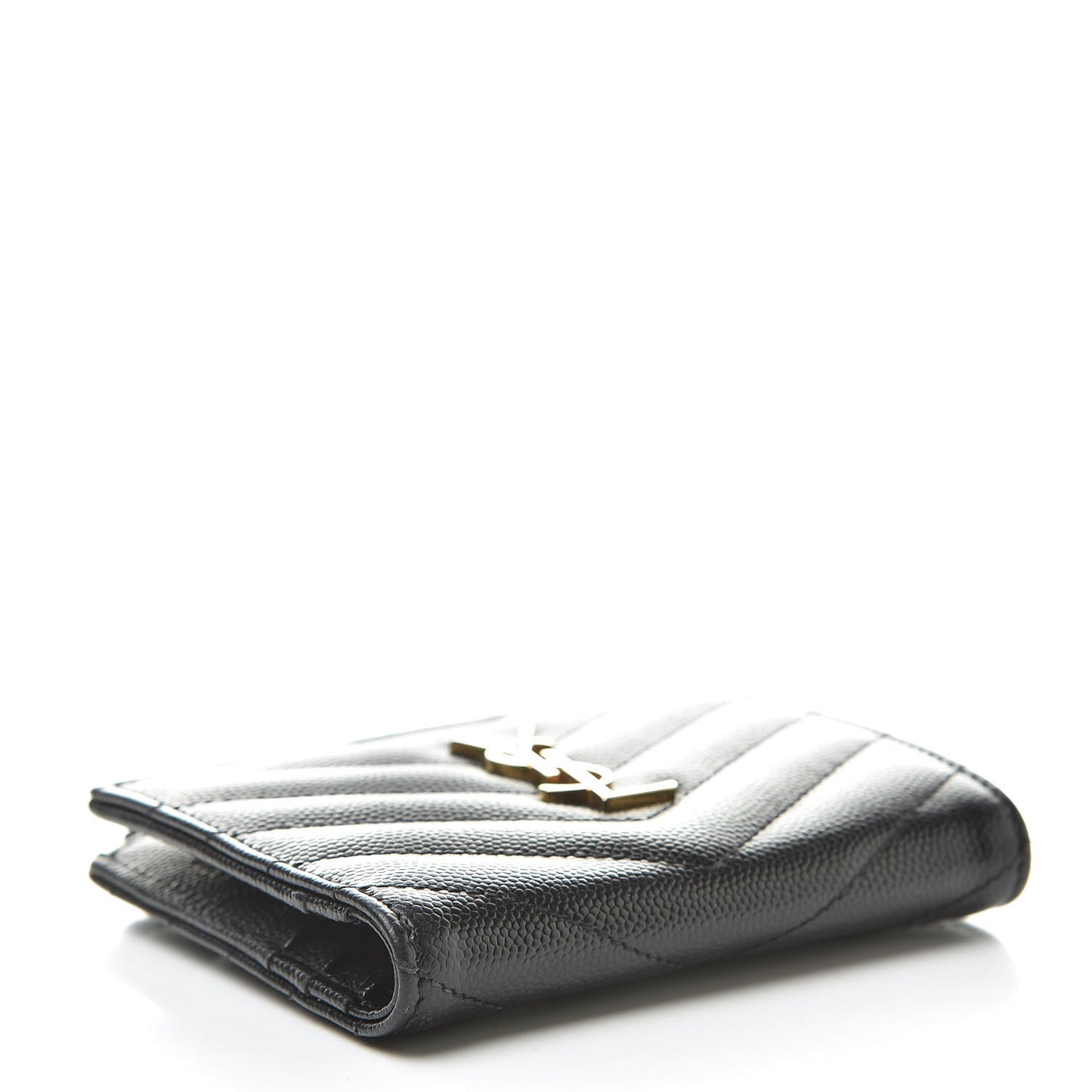 Grain De Poudre Matelasse Chevron Monogram Zipped Card Case Black
