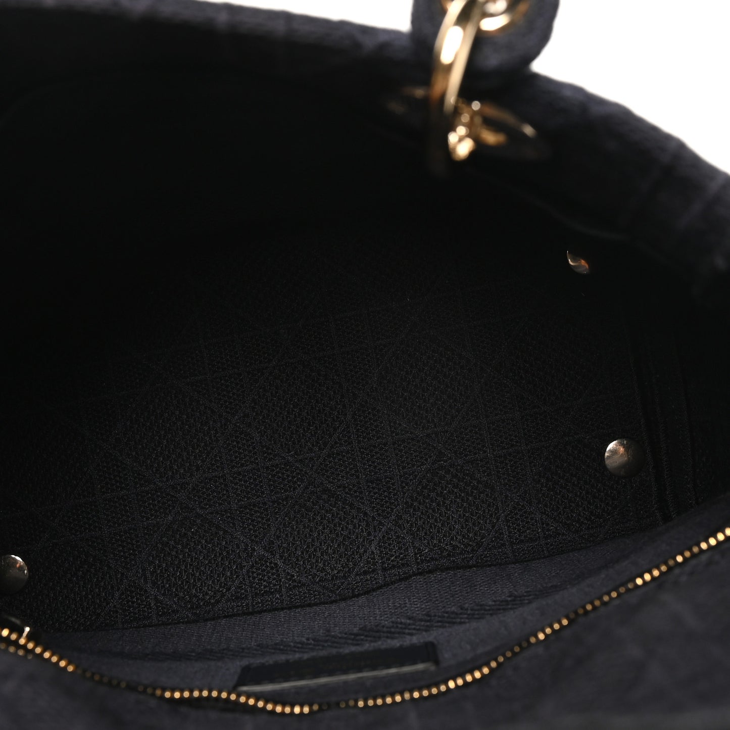 Canvas Embroidered Cannage Medium Lady D-Lite Navy