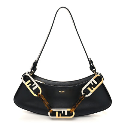 Fendi Vitello Queen Palmellato Fendi O'Lock Swing Black 1 of 10