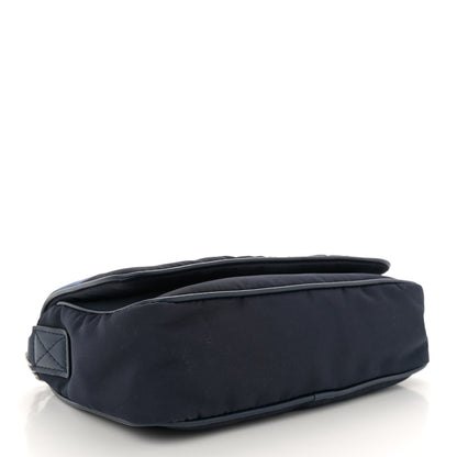 Alexander McQueen Nylon Graffiti Skull Crossbody Bag Blue 4 of 10
